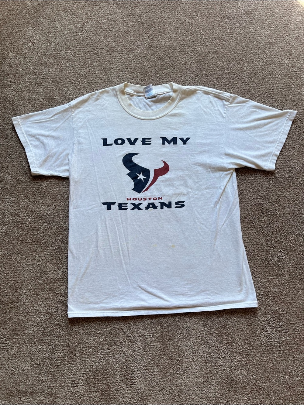 VTG 00’s / Y2K Houston Texans “ Love My Texans” White Tee